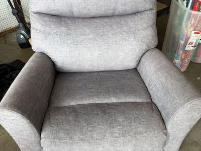 Gray Fabric Recliner/ Rocker Chair - Comfortable Single-Seater Furniture
