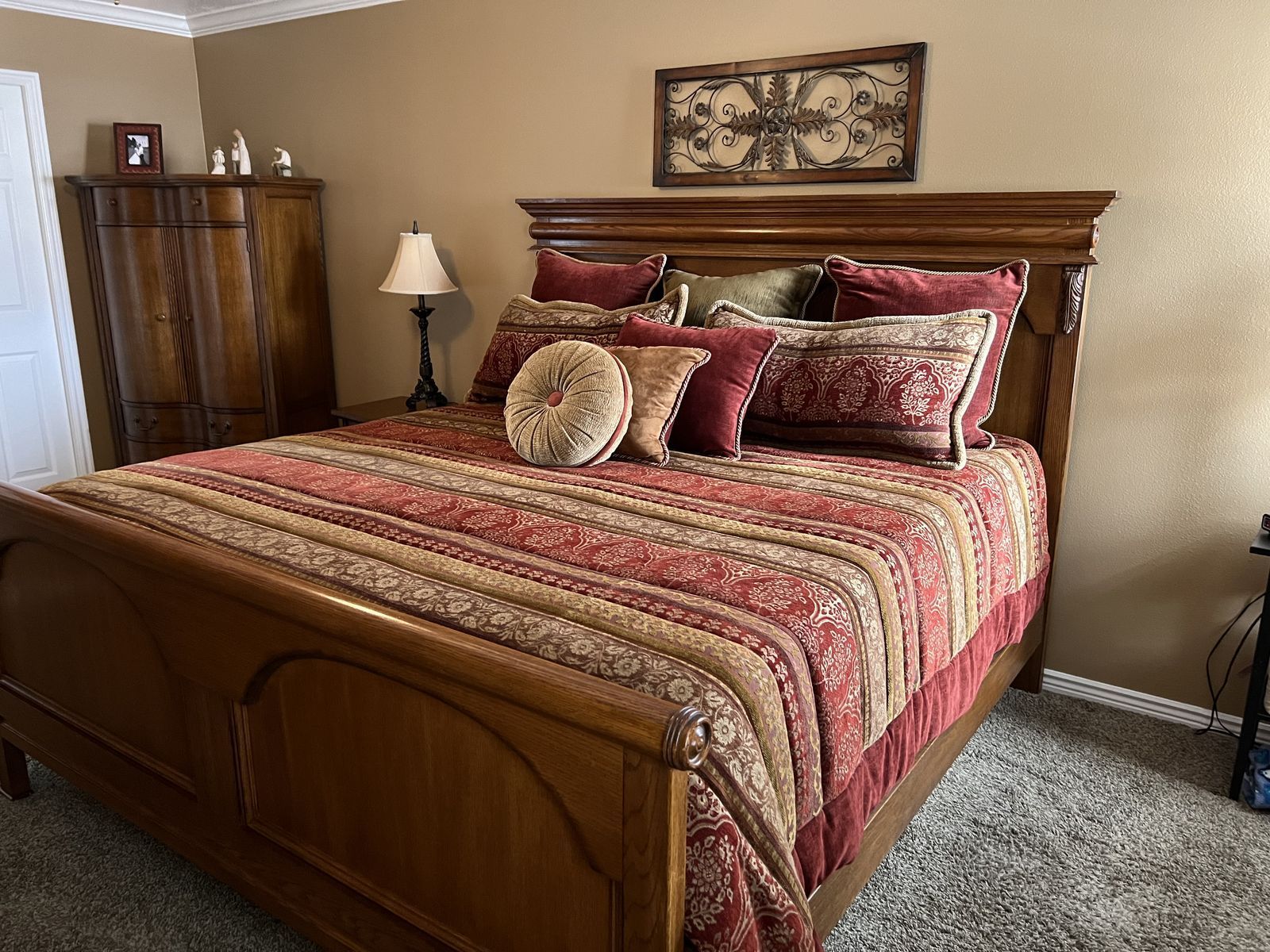 Lexington Betsy Cameron King Bedroom Set - Headboard, Footboard, Armoire, Dresser, Nightstand