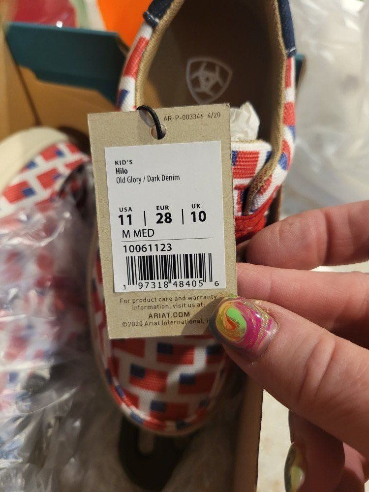Ariat Kid's Hilo Old Glory / Dark Denim Shoes