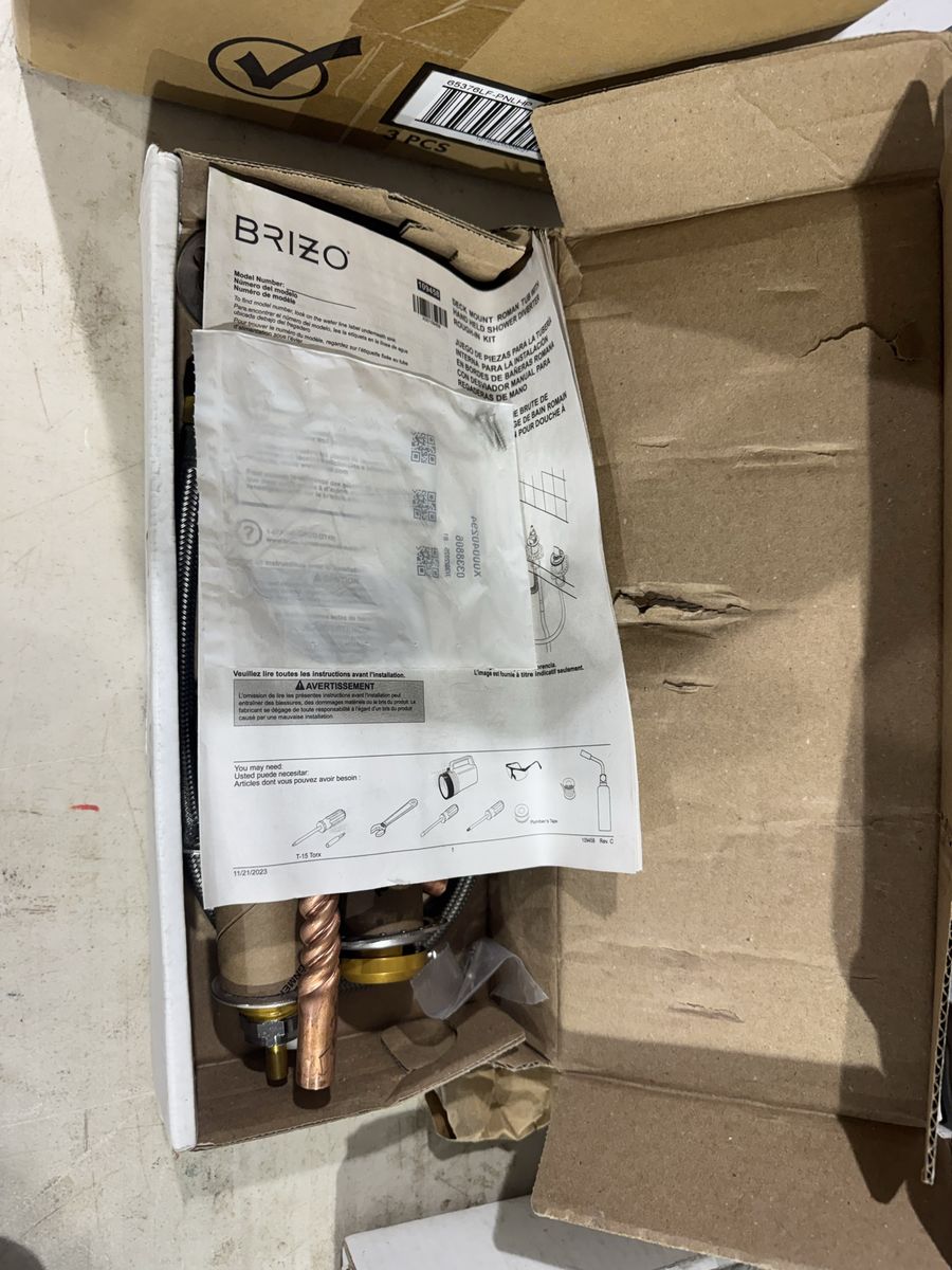 Brizo R64707 4-Hole Roman Tub Faucet Rough-In Valve (Less Trim)