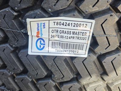 New OTR Grass Master 24X12.00-12 NHS TR332C Tires - Set of 3