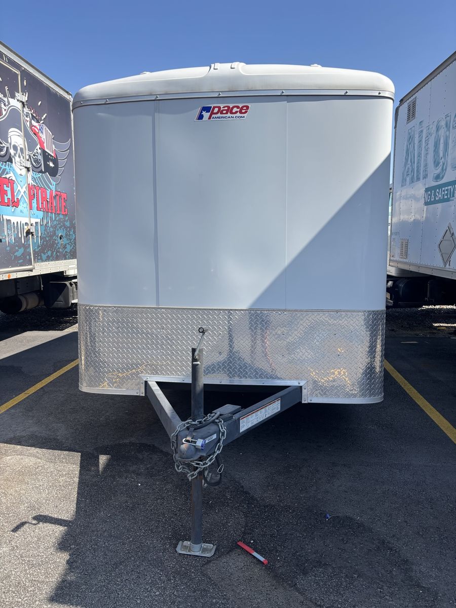 Pace American Enclosed Cargo Trailer - White, Excellent Condition
