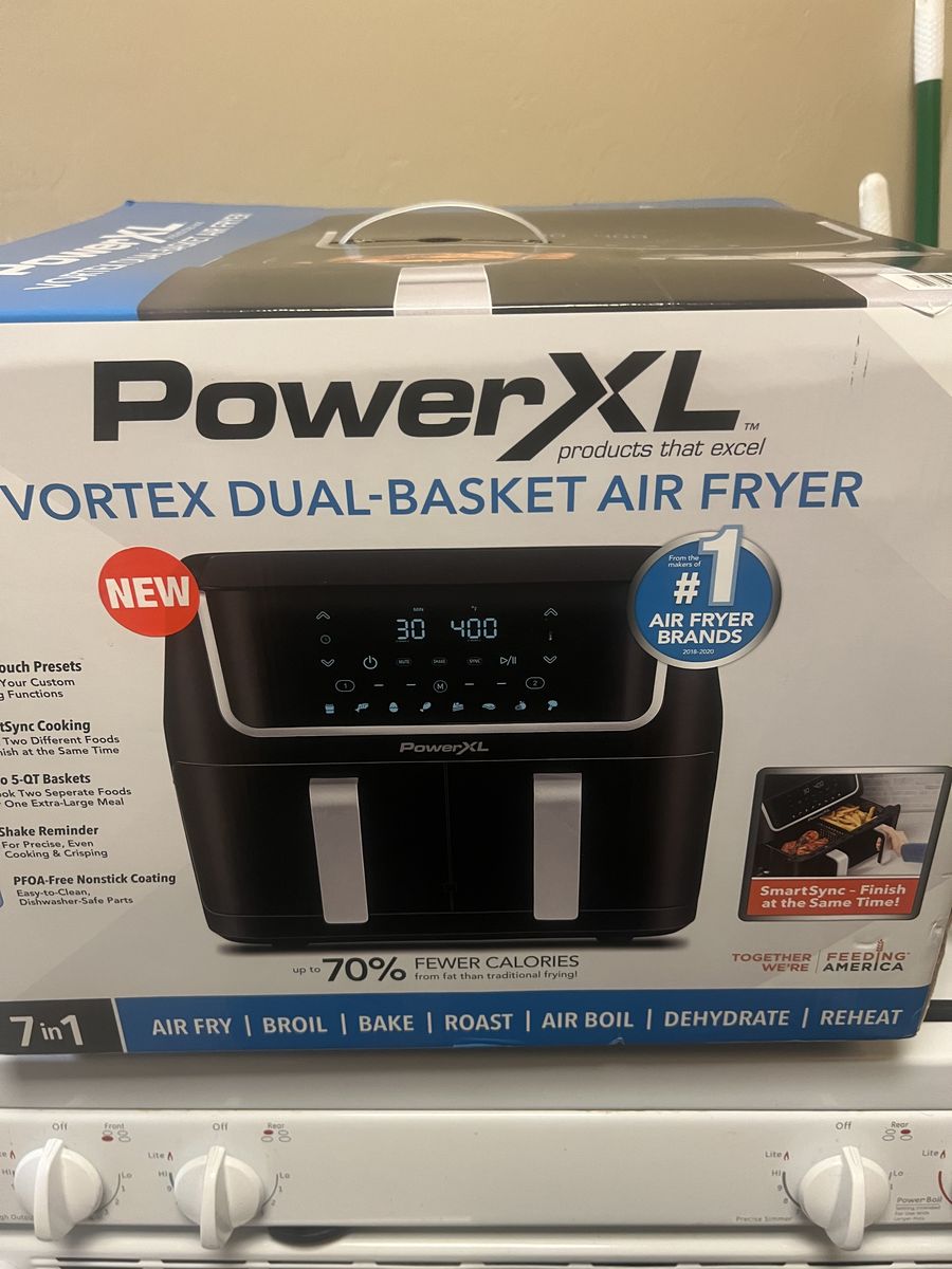 PowerXL Vortex Dual Basket 7 in 1 Air Fryer (10 qt)