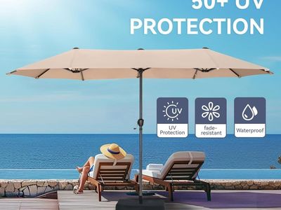 GREEN PARTY 13ft Rectangle Patio Umbrella