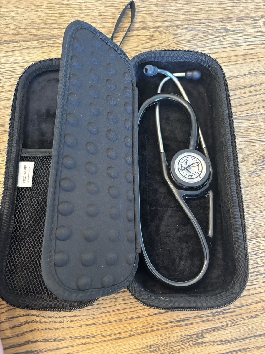 3M Littmann Classic IV Stethoscope Black with Prohapi Carry Case