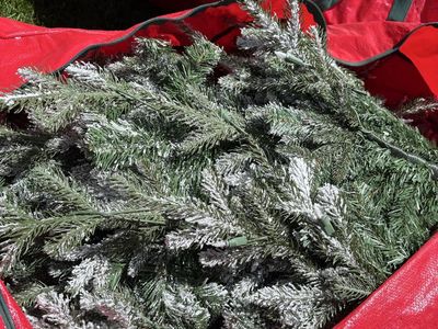 Frosted Artificial Christmas Tree - Green/White - 8ft