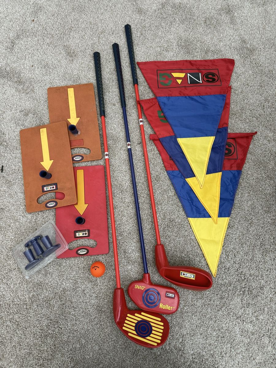 SNAG Golf Training System Bundle - Clubs Launch Pads Targets Flags and Accessories