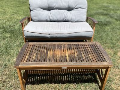 Outdoor Patio / Porch Safavieh Teak Wood Bench & Table Set