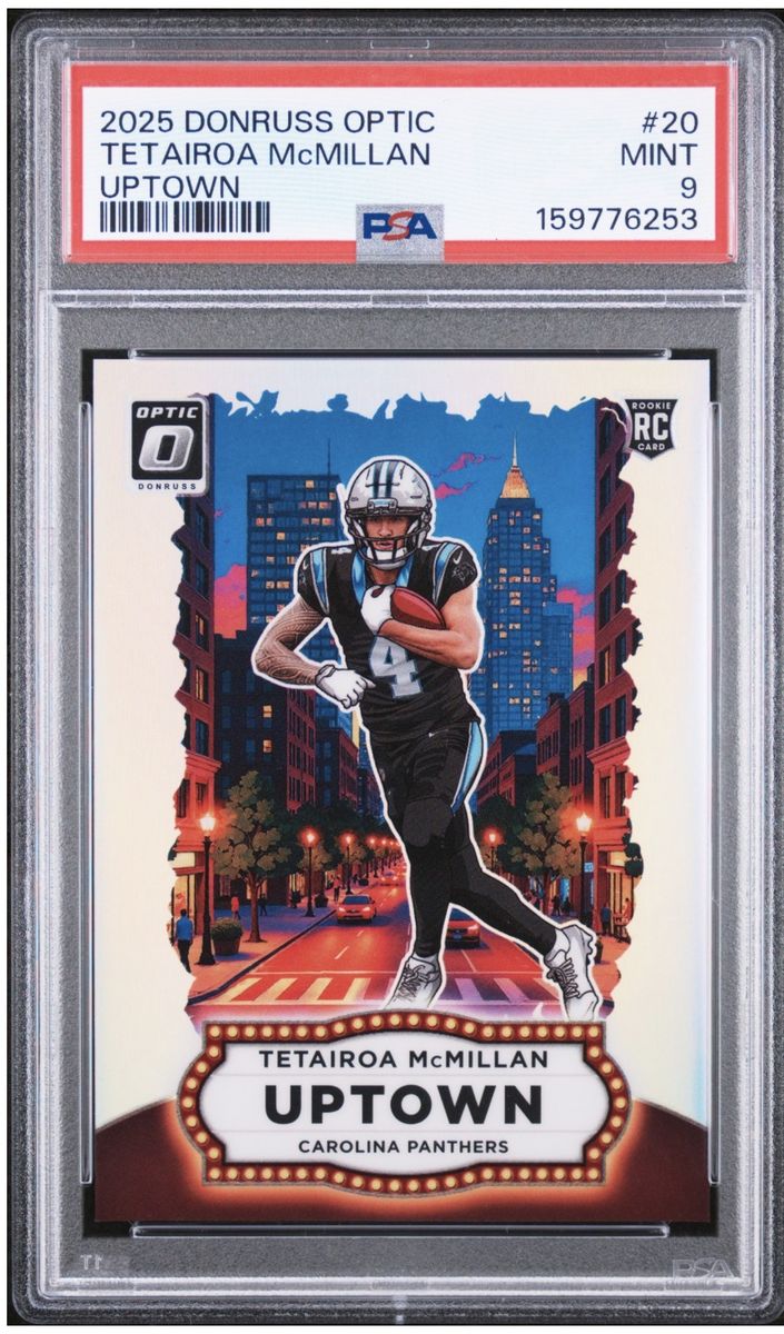 2025 Panini Donruss Optic - Uptown Tetairoa McMillan #20 (RC) - Graded PSA 9