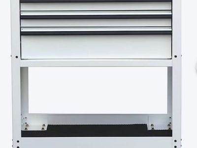 Viper Tool Storage 31" 3-Drawer White Steel Rolling Tool Cabinet w/ Pegboard & Lock