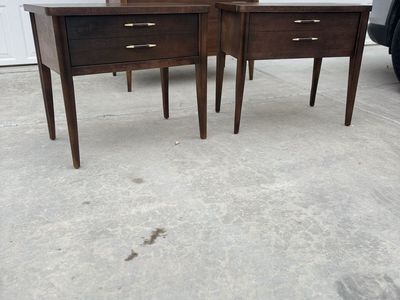 vintage Broyhill Saga mid-century modern nightstands