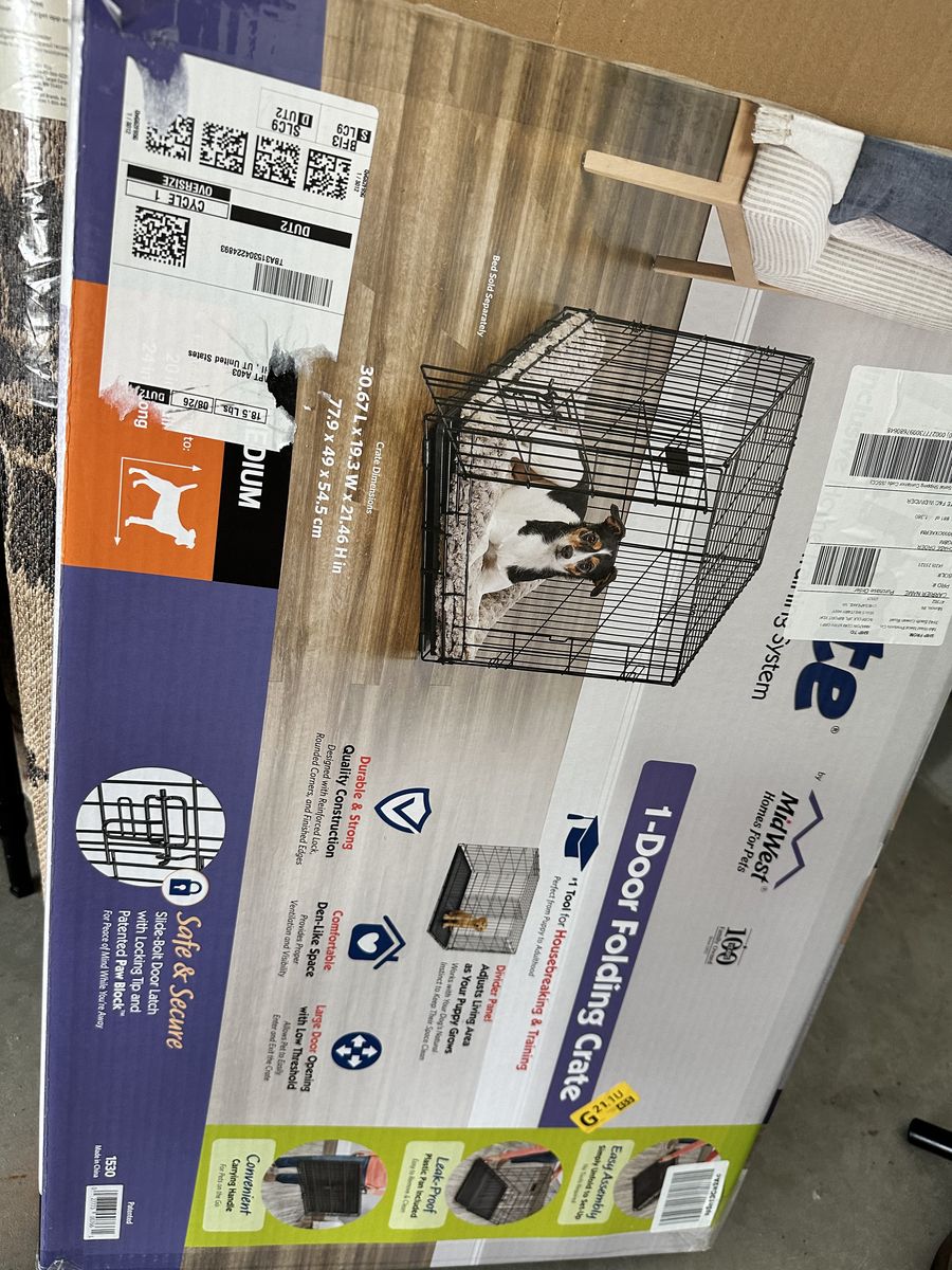 Folding Dog crate $25