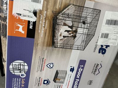 Folding Dog crate $25