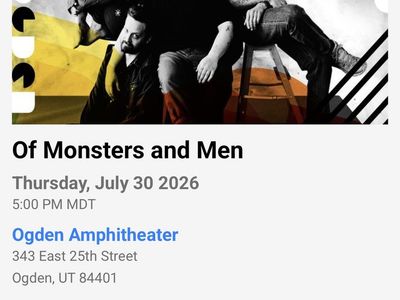 Of Monsters and Men Concert Tickets - Ogden Amphitheater - July 30, 2026