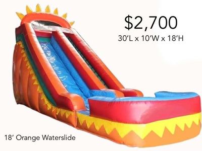 NEW 18’ Orange Waterslide Commercial Inflatable Waterslide