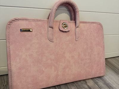 PU Laptop Sleeve Pink with Handle Protective Case Laptop Bag
