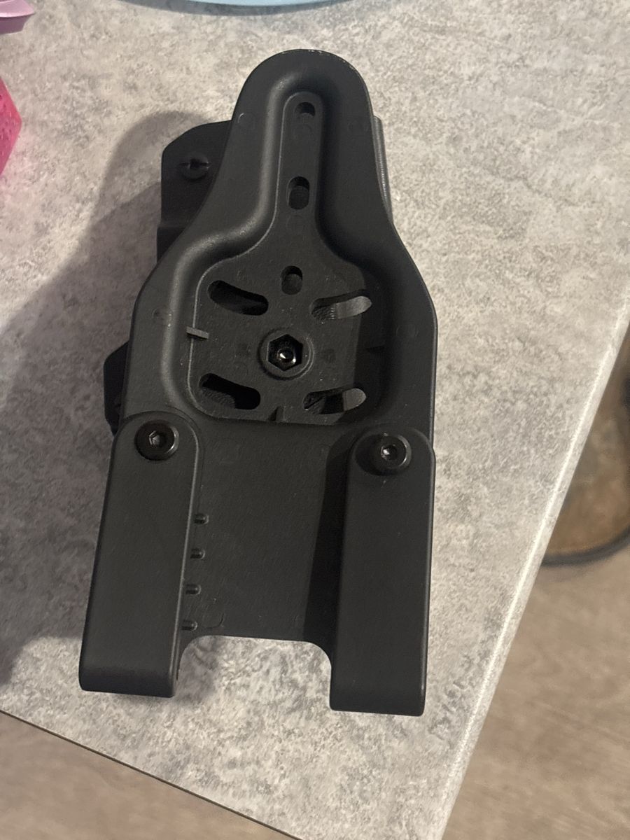 Black Kydex OWB Holster with Paddle Mount