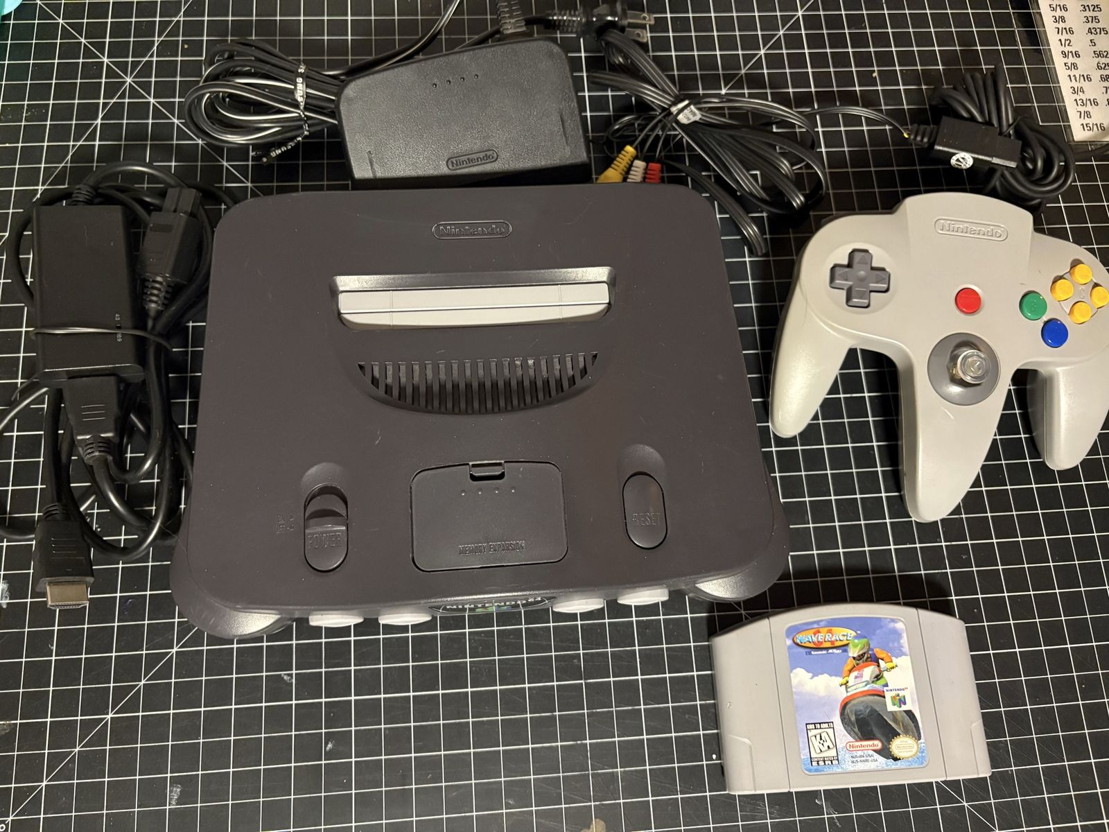 N64 with 1 game and HDMI converter