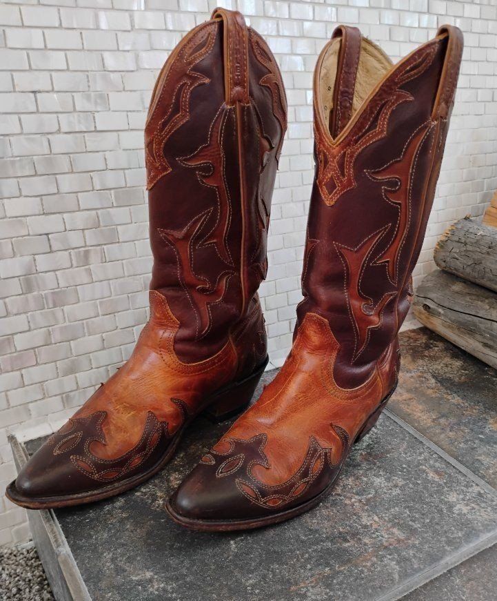Excellent Quality Boulet Women's Full-Grain Leather Cowboy Boots - Size 8