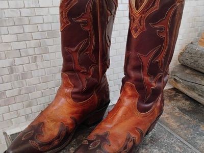 Excellent Quality Boulet Women's Full-Grain Leather Cowboy Boots - Size 8