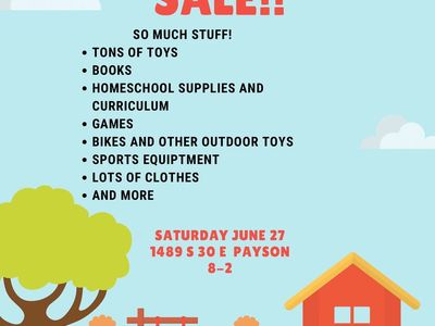 Huge Yard Sale - Toys, Books, Homeschool, Games, Clothes, Sports Eq - Saturday, June 27