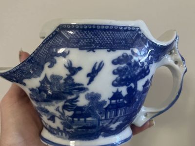 Ironstone 'Blue Willow' Shaving Mug - 4" Tall