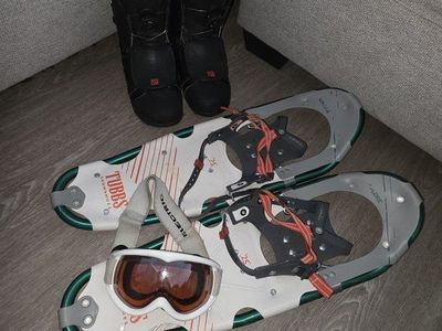 Winter Gear Combo: Tubbs 25" Snowshoes + Head BOA Boots (Size 6.5) + Electric Goggles
