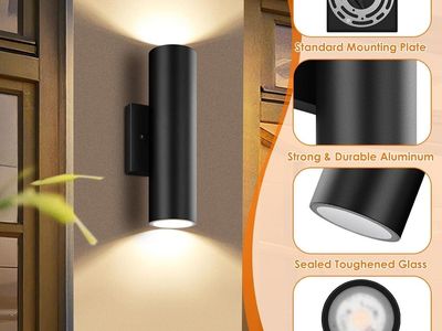 1pc GoBright Outdoor Wall Lights 12W LED