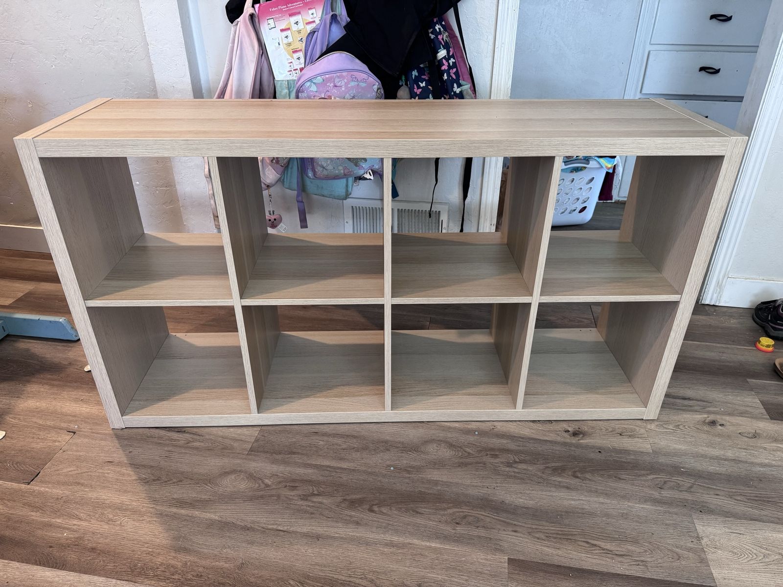 Light Wood Cube Storage Shelf Organizer IKEA