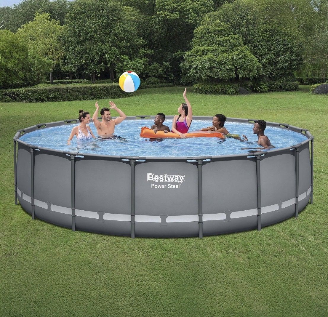 $74 LESS THAN SAM’S CLUB‘S SALE PRICE! BRAND NEW IN BOX Bestway 18’ Round X 48” Tall Complete Swimming Pool Set