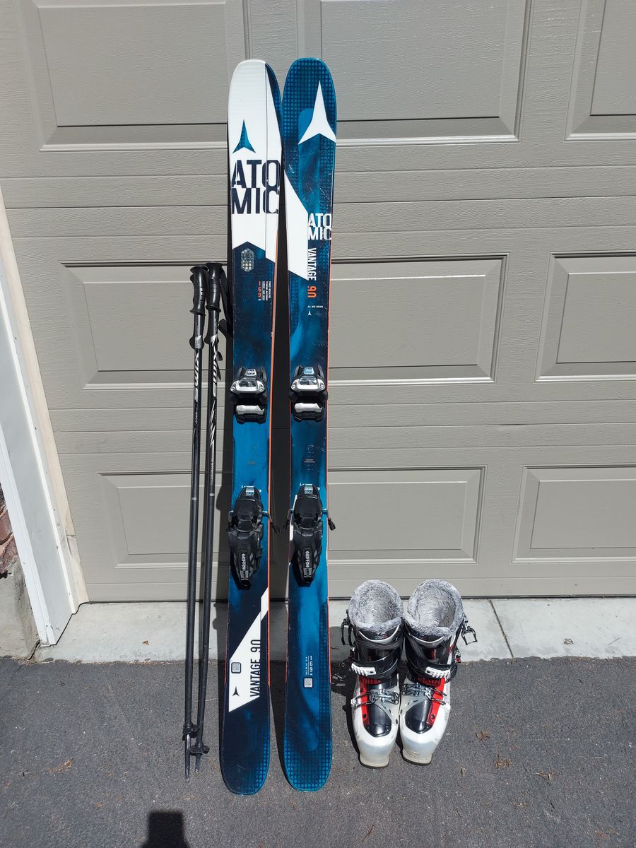 Atomic Vantage 90 Skis + Boots + Poles – Complete Setup