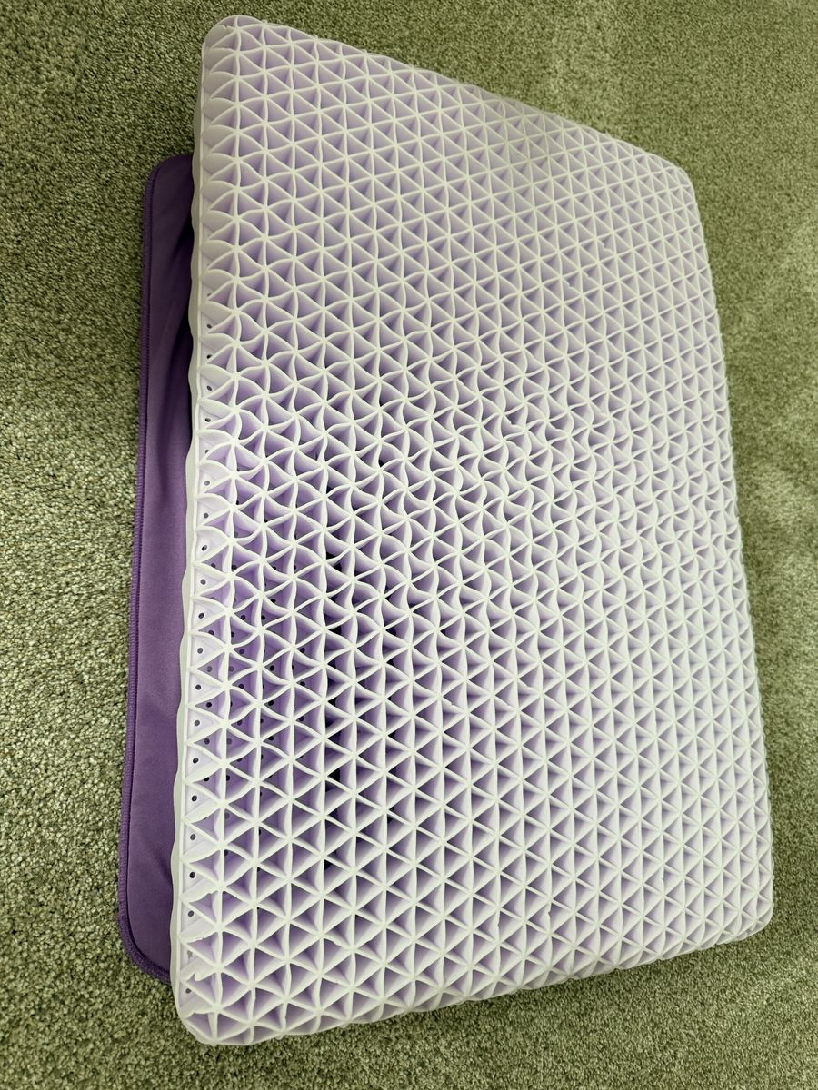 Purple Original Grid Pillow with Washable Cover