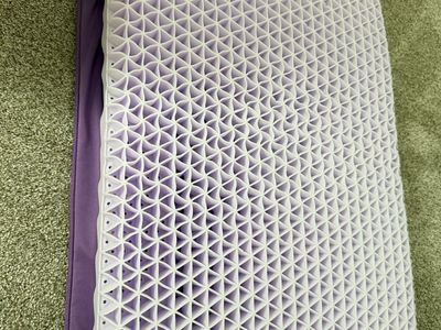 Purple Original Grid Pillow with Washable Cover