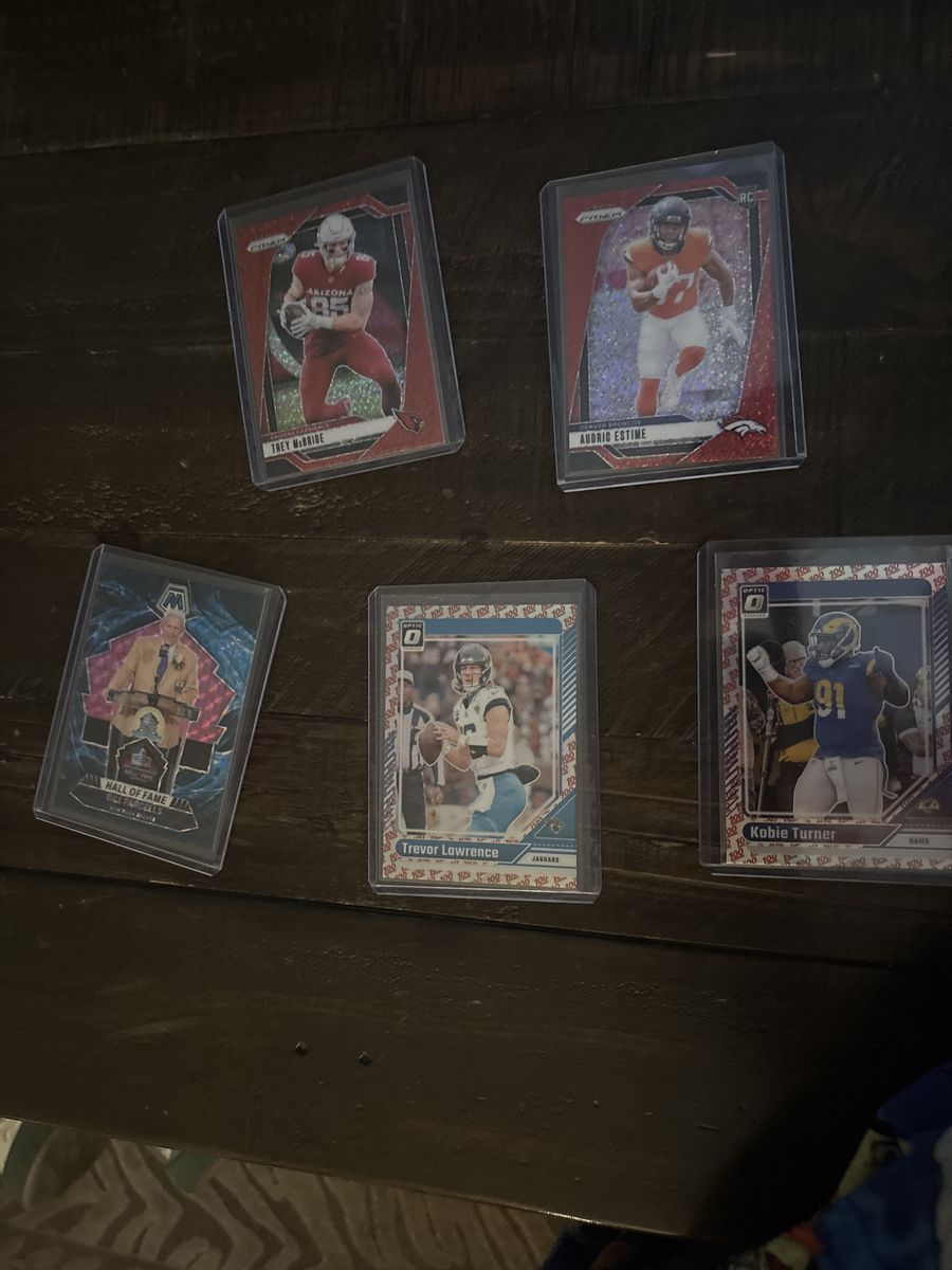 NFL Football Trading Cards - Trey McBride, Audric Estime, Trevor Lawrence, Kobie Turner, Bill Parcells ALL CASE HITS
