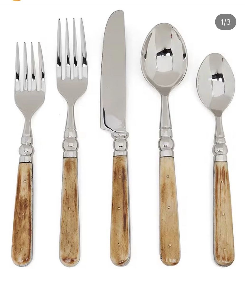 Silver and horn flatware brand new