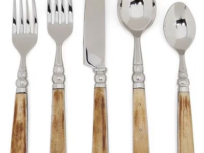 Silver and horn flatware brand new