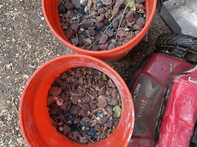 Propane fire pit with lava rocks and fire glass