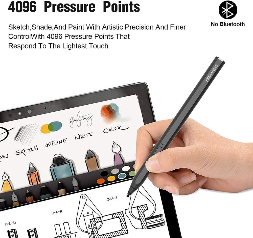 Never Used Stylus for Surface Pro/Go, Magnetic Attachment Active Stylus, Tilt, 4096, Pen Surface Pro/GO/Book, Raphael 520, Black