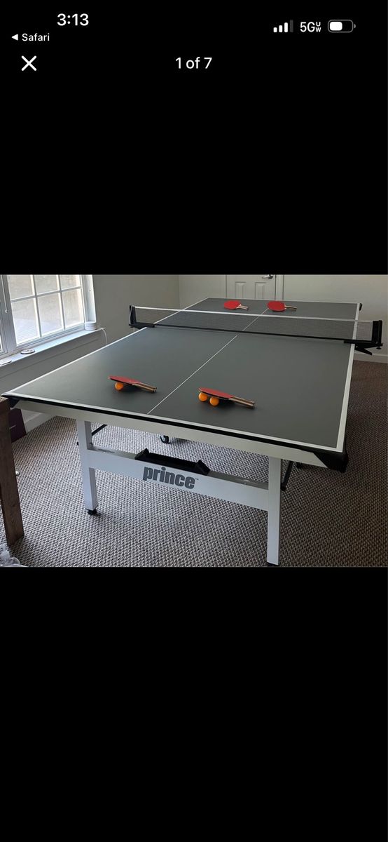 Prince Foldable Table Tennis Ping Pong Table with Net, Paddles, and Balls