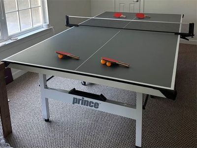 Prince Foldable Table Tennis Ping Pong Table with Net, Paddles, and Balls