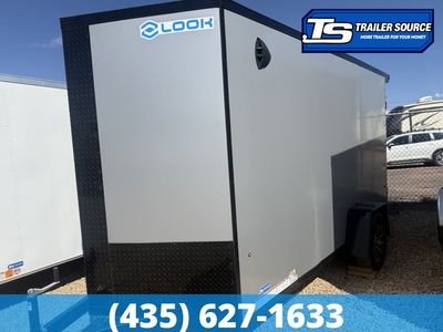 6x12 Look ST DLX Enclosed Cargo Trailer - 6'6" Interior - 3.5K GVWR - .080 PolyCor, Alloy Wheels, Black Out Package, Rear