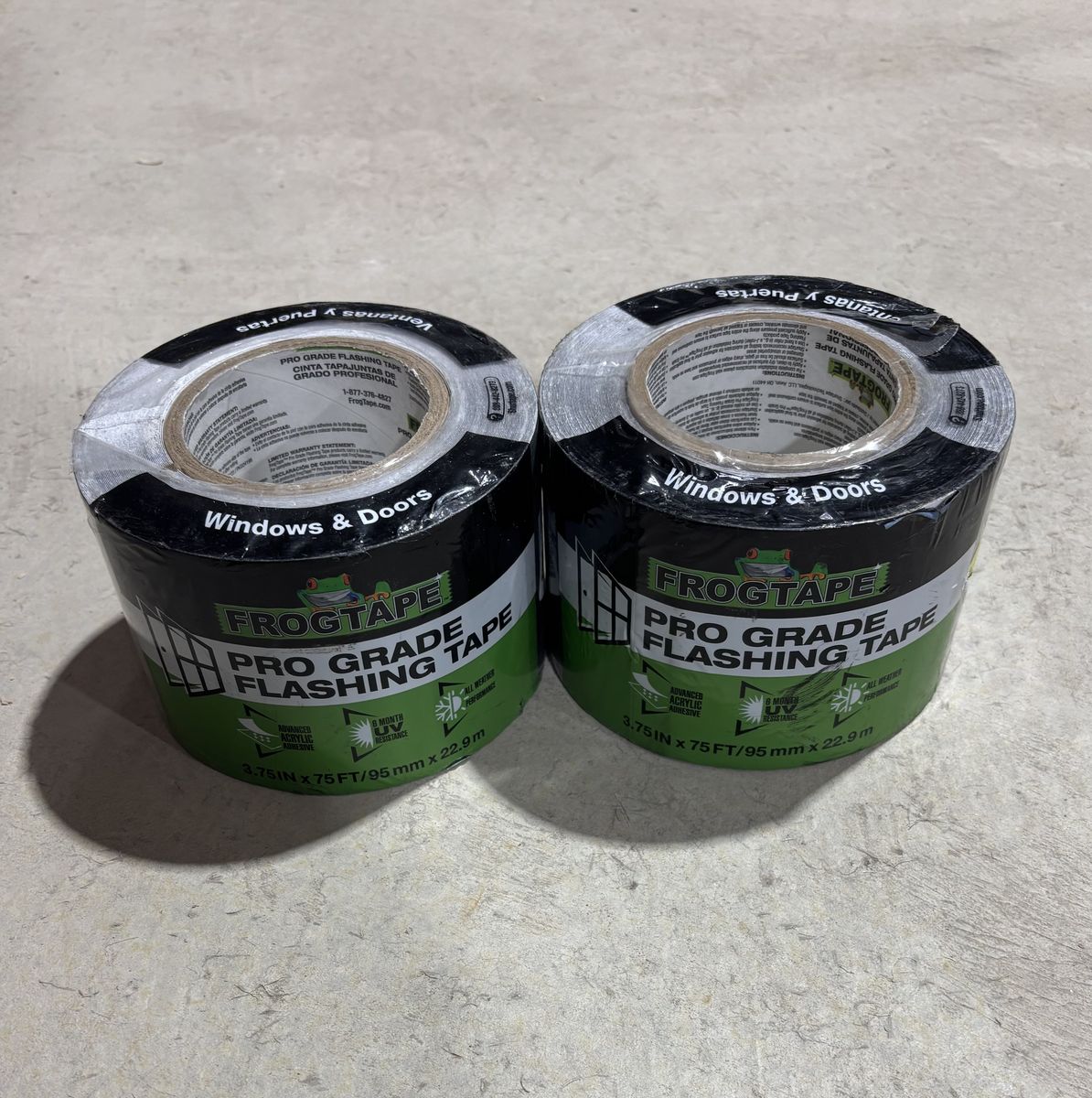 $30 LESS THAN HOME DEPOT! (2) BRAND NEW Rolls Of Frog Tape Pro Grade Window/Door Flashing Tape