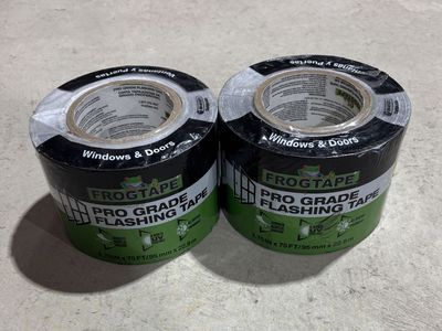 $30 LESS THAN HOME DEPOT! (2) BRAND NEW Rolls Of Frog Tape Pro Grade Window/Door Flashing Tape