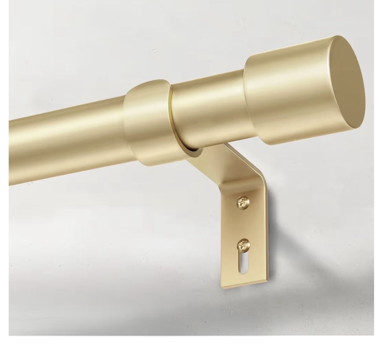 New- IFELS Heavy Duty Gold Curtain Rod - Adjustable 30-150 inch, 1 inch Diameter - New