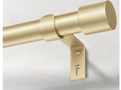New- IFELS Heavy Duty Gold Curtain Rod - Adjustable 30-150 inch, 1 inch Diameter - New