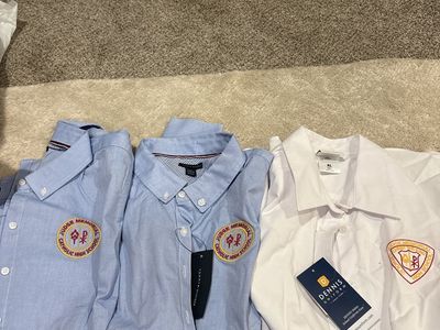 Judge Memorial Catholic High School Uniform Shirts Lot (3) - Tommy Hilfiger & Dennis Uniform