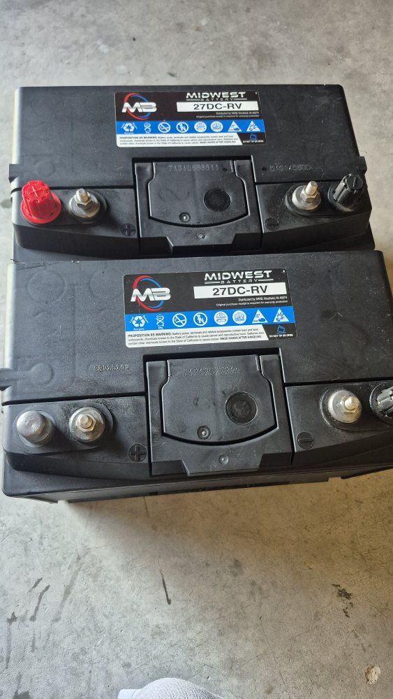 Midwest 27DC-RV Deep Cycle RV Batteries- Used, Good Condition