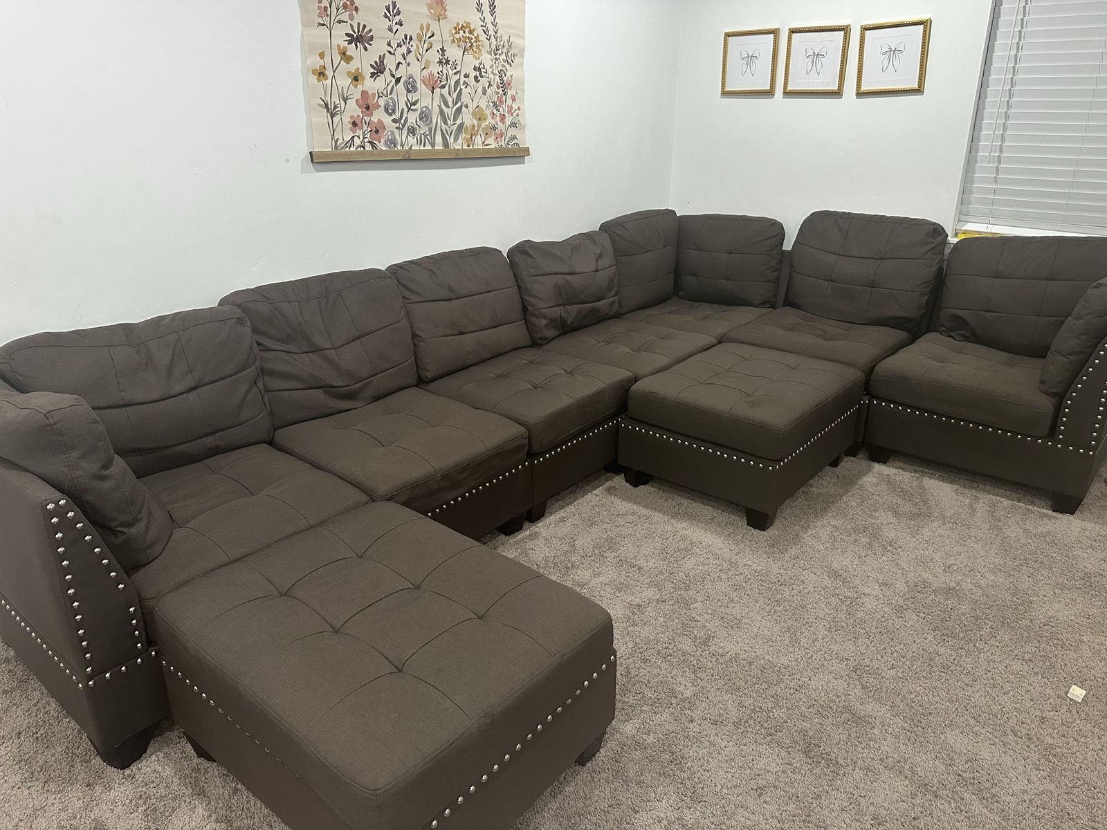 Brown Modular Sectional