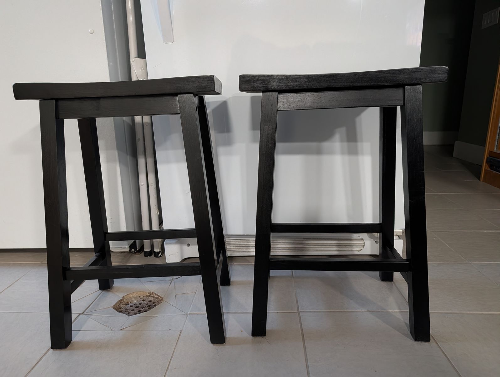 Black bar stools