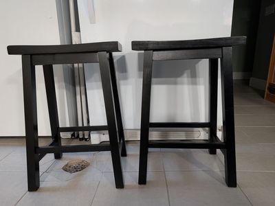 Black bar stools